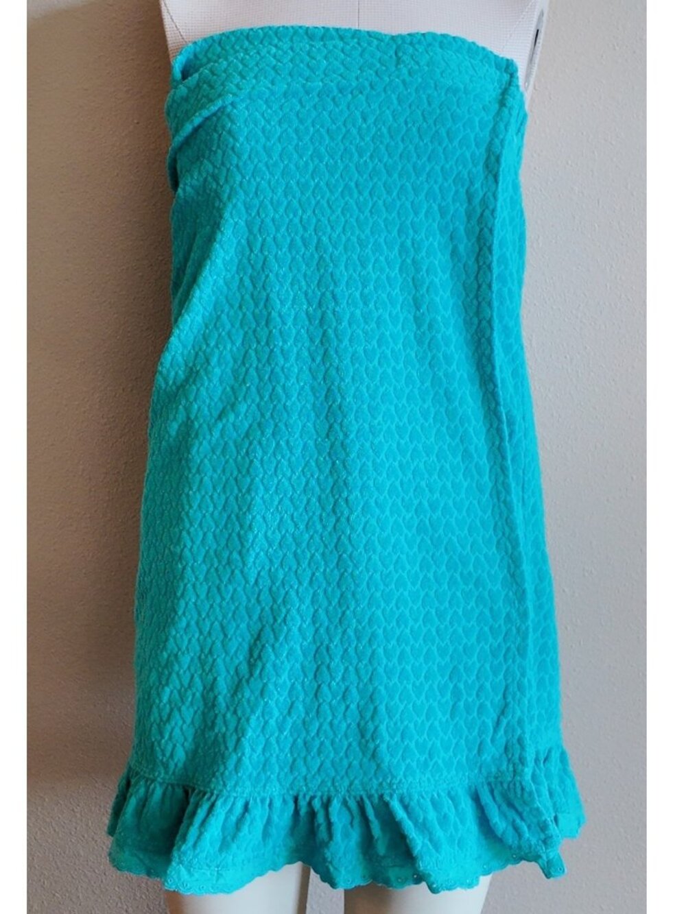 Y2K xhilaration turquoise towel cover up size small